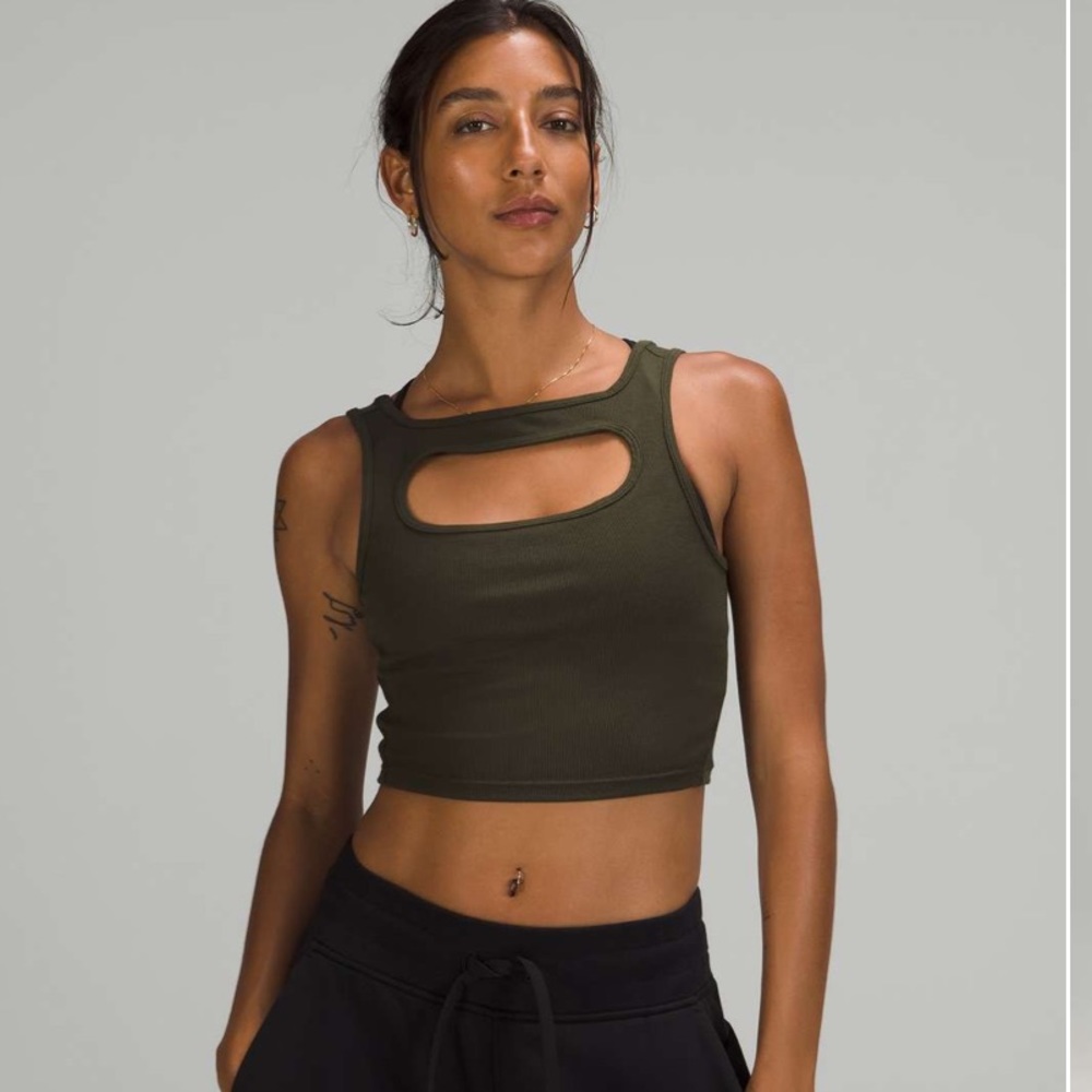 NWT LULULEMON LA front cutout crop tank